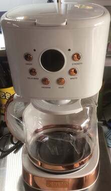 Haden Heritage 10-Cup Coffee Maker Ivory & Copper Model HC03001-US